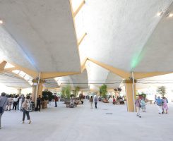 Piazza Dalla - Tettoia Nervi dopo i lavori di riqualificazione